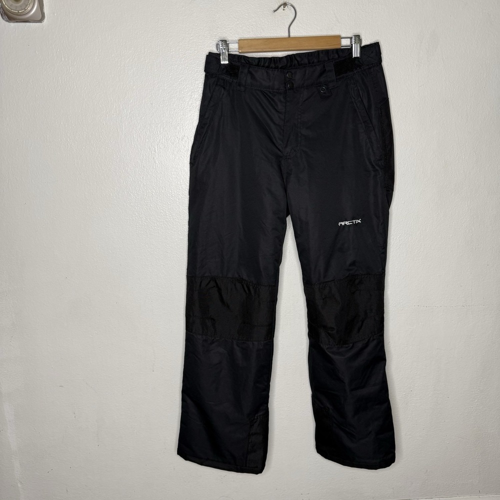 Arctix Kids Black Snow Pants Reinforced Knees Winter Size XL